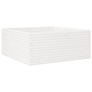 Odlingslåda vit 110x110x46 cm massiv furu