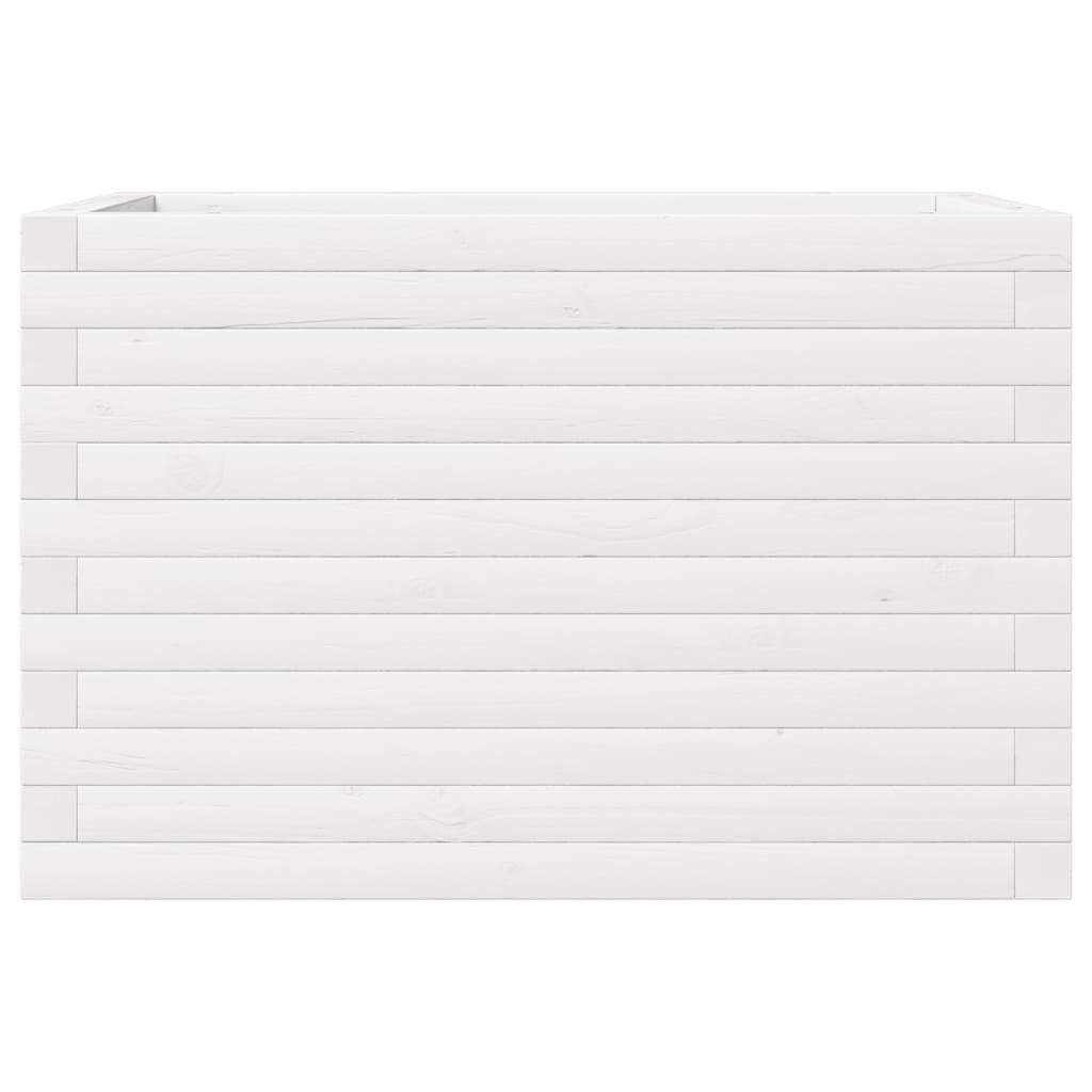 Odlingslådor vit 70x40x46 cm massiv furu