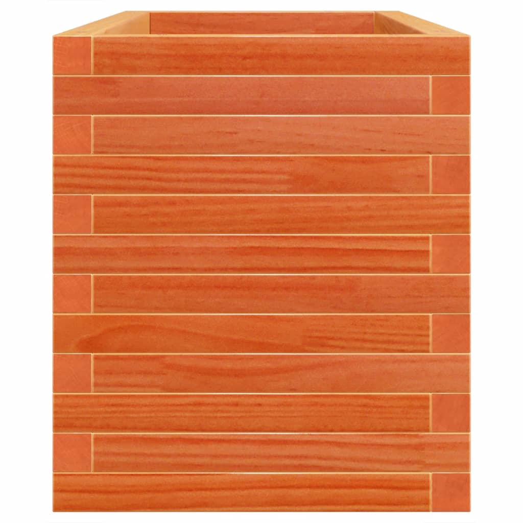 Odlingslåda vaxbrun 110x40x46 cm massiv furu