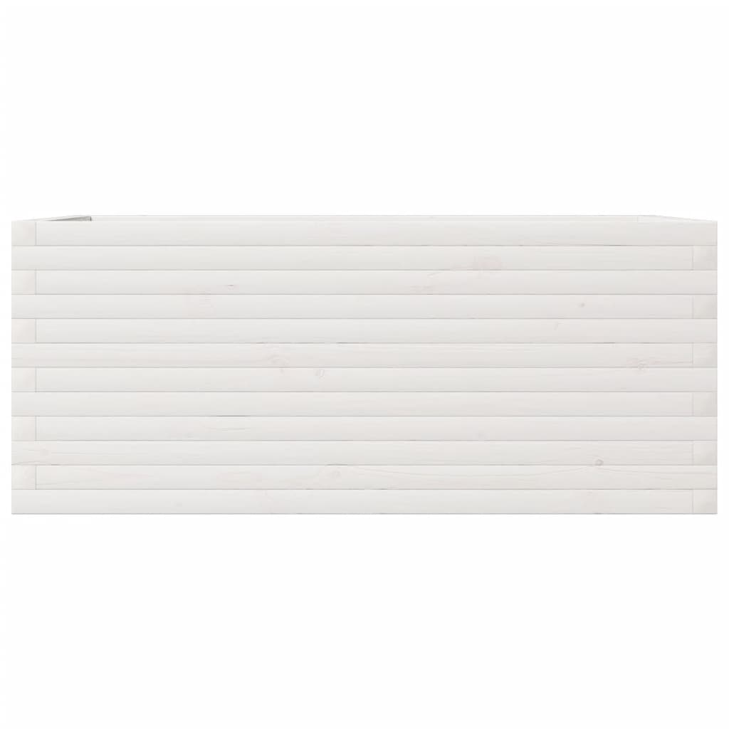 Odlingslåda vit 110x60x46 cm vit massiv furu