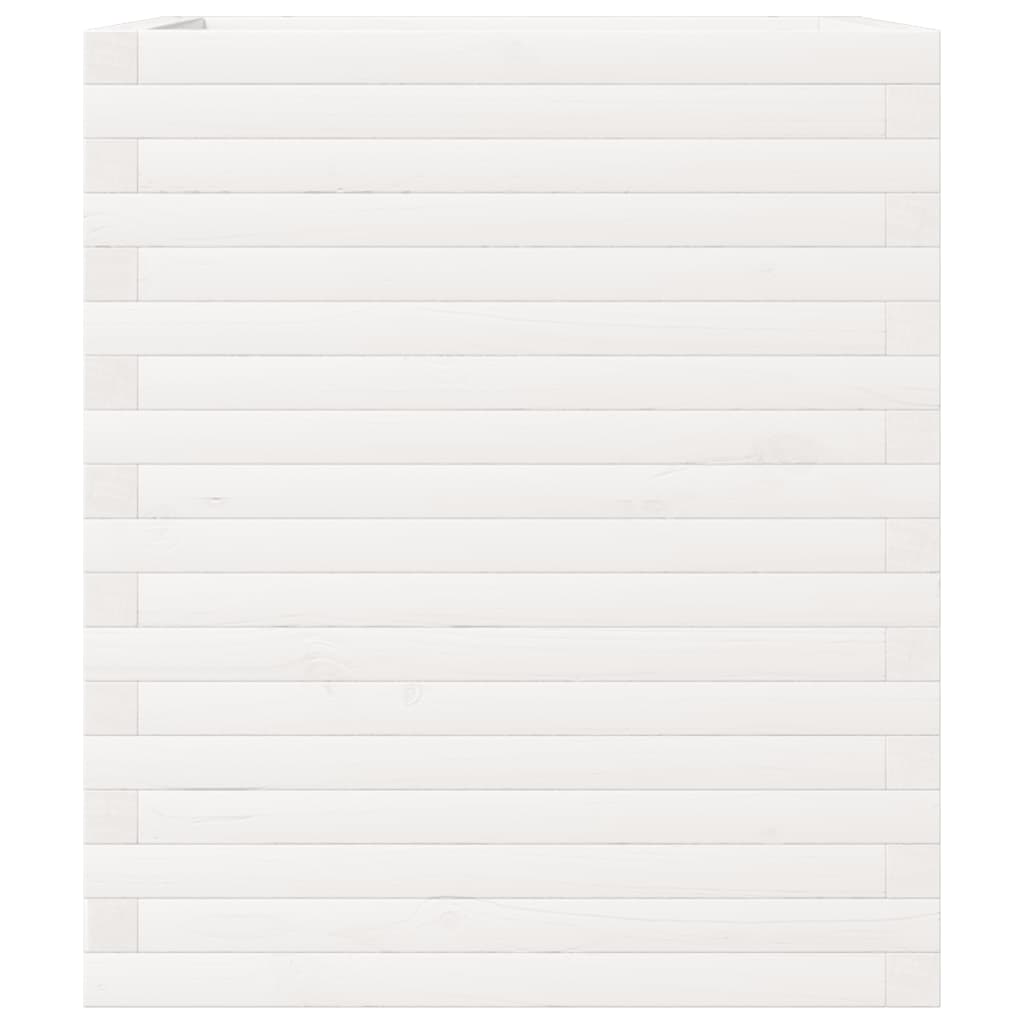 Odlingslåda vit 60x60x68,5 cm massiv furu