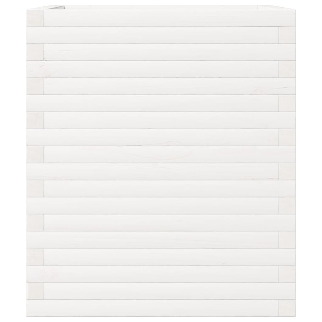 Odlingslåda vit 60x60x68,5 cm massiv furu