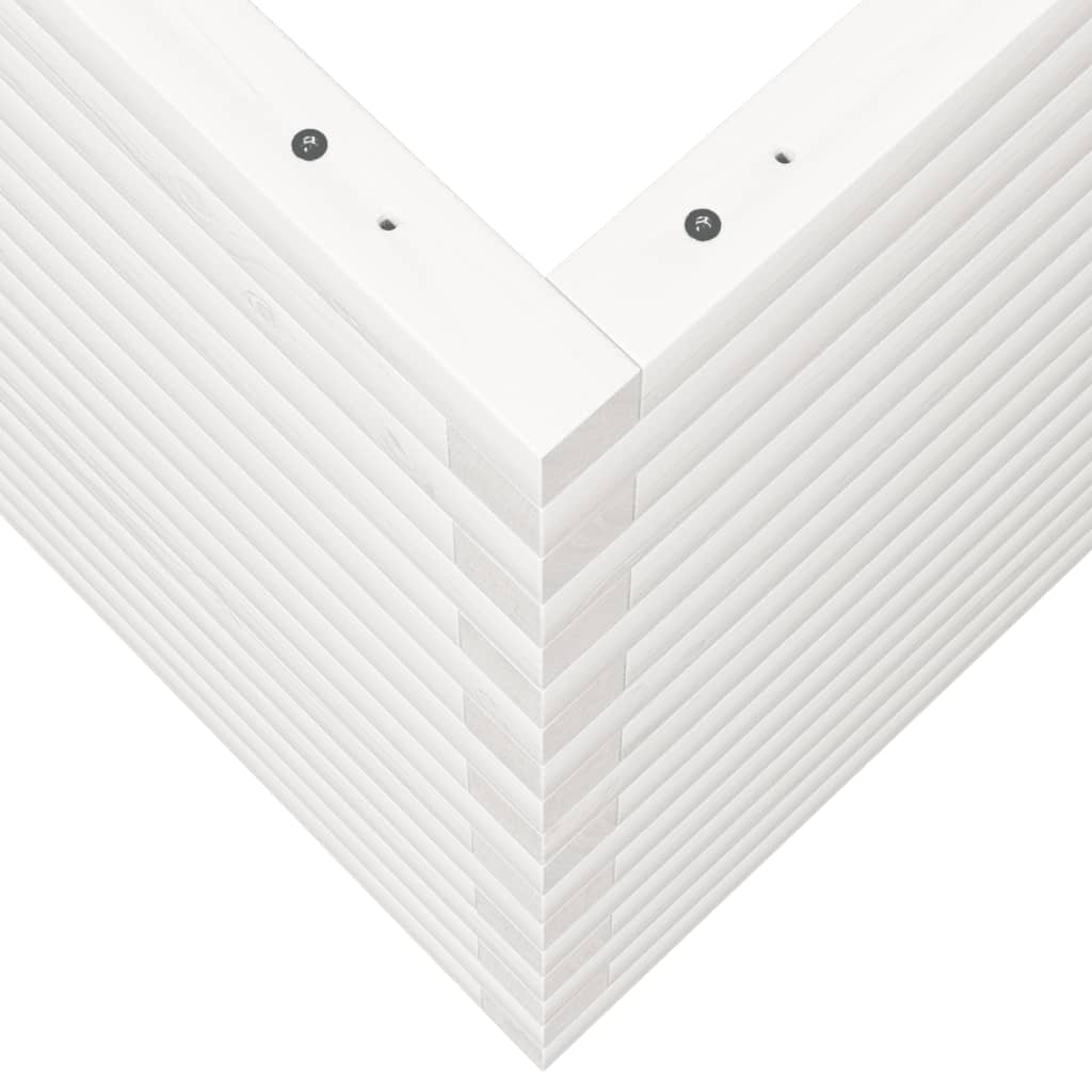 Odlingslåda vit 60x60x68,5 cm massiv furu
