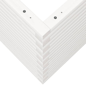 Odlingslåda vit 60x60x68,5 cm massiv furu