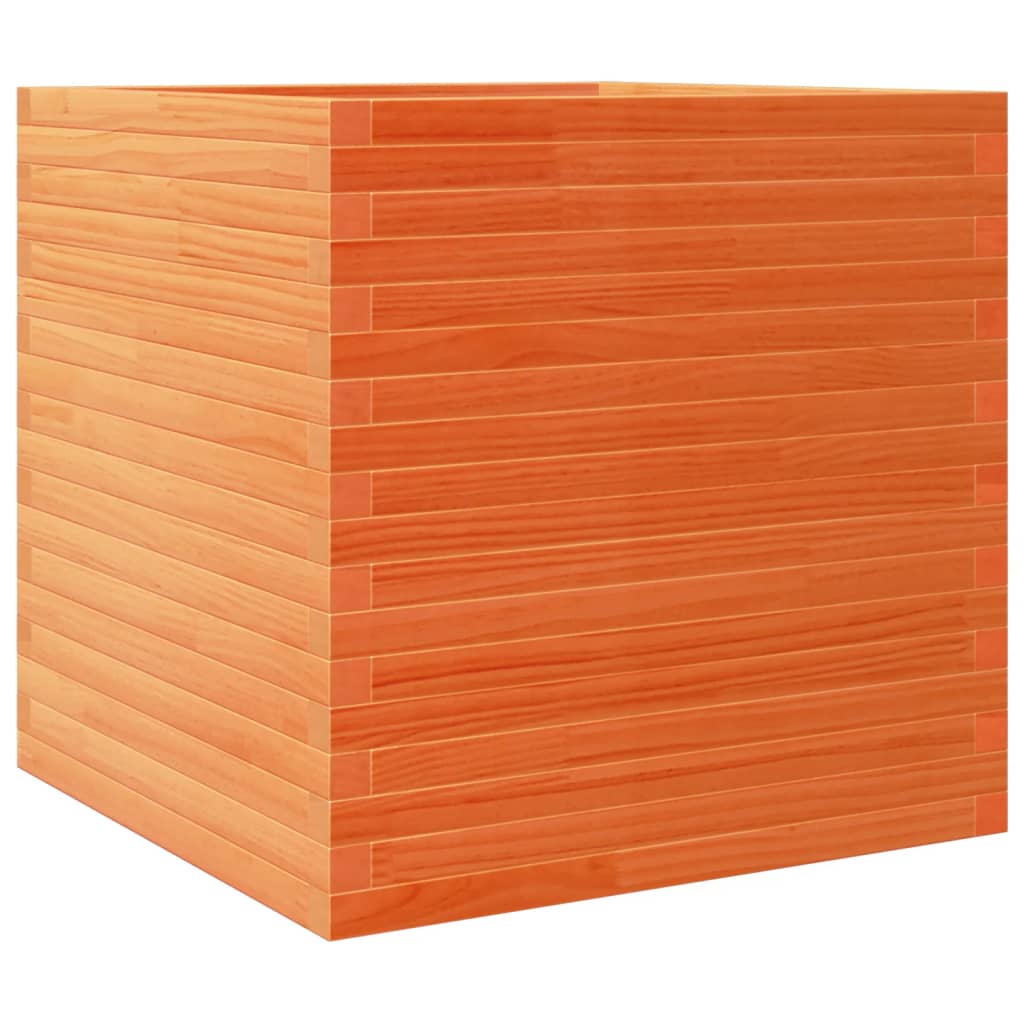 Odlingslåda vaxbrun 70x70x68,5 cm massiv furu