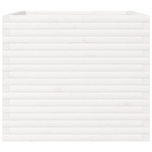 Odlingslåda 80x80x68,5 cm vit massiv furu