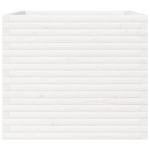 Odlingslåda 80x80x68,5 cm vit massiv furu
