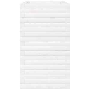 Odlingslåda vit 70x40x68,5 cm massiv furu