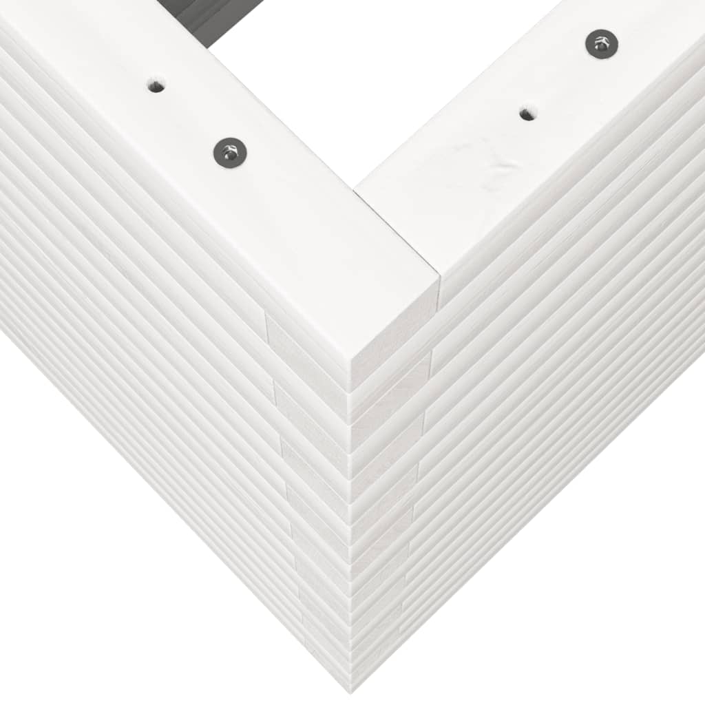 Odlingslåda vit 70x40x68,5 cm massiv furu