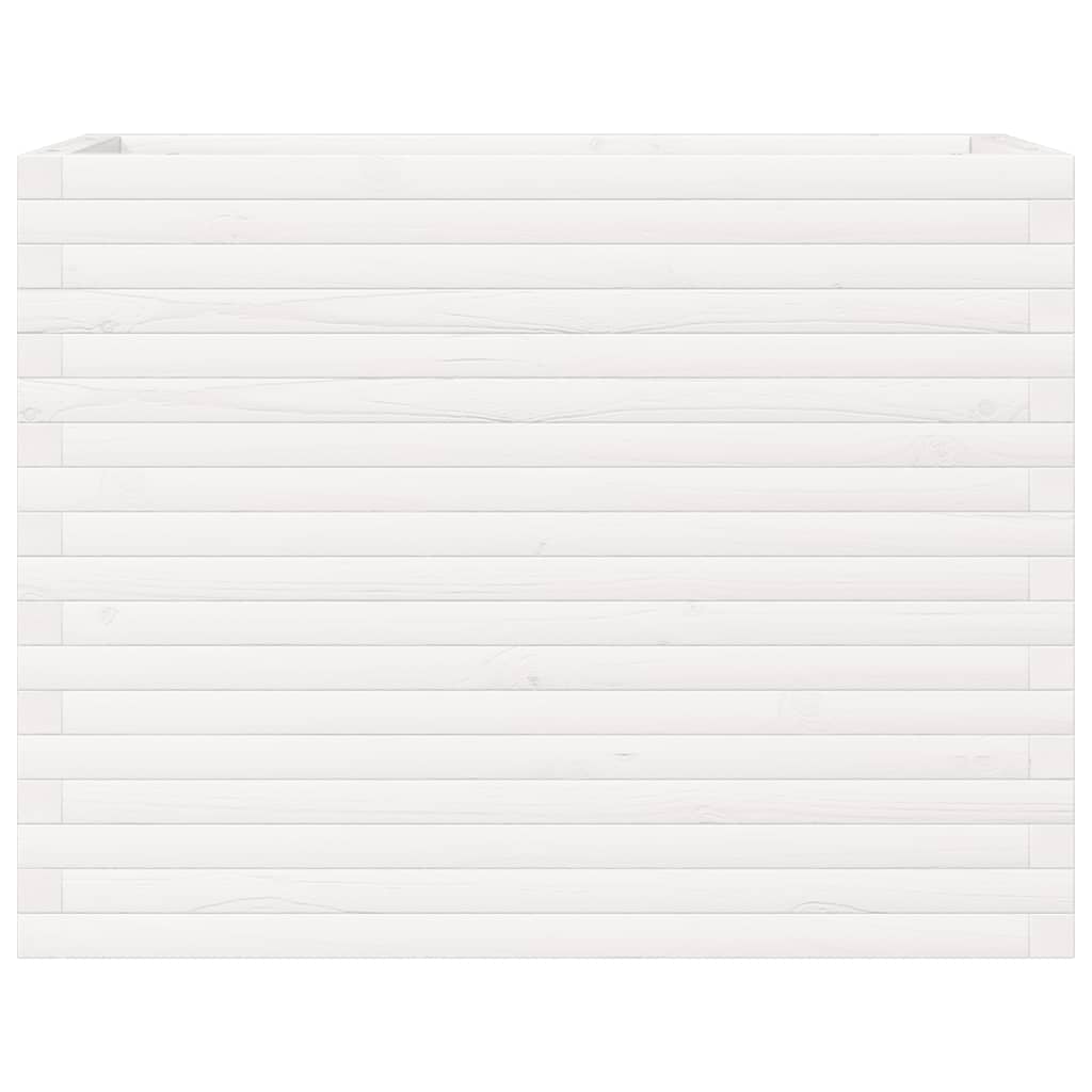 Odlingslåda vit 90x40x68,5 cm massiv furu