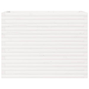 Odlingslåda vit 90x40x68,5 cm massiv furu