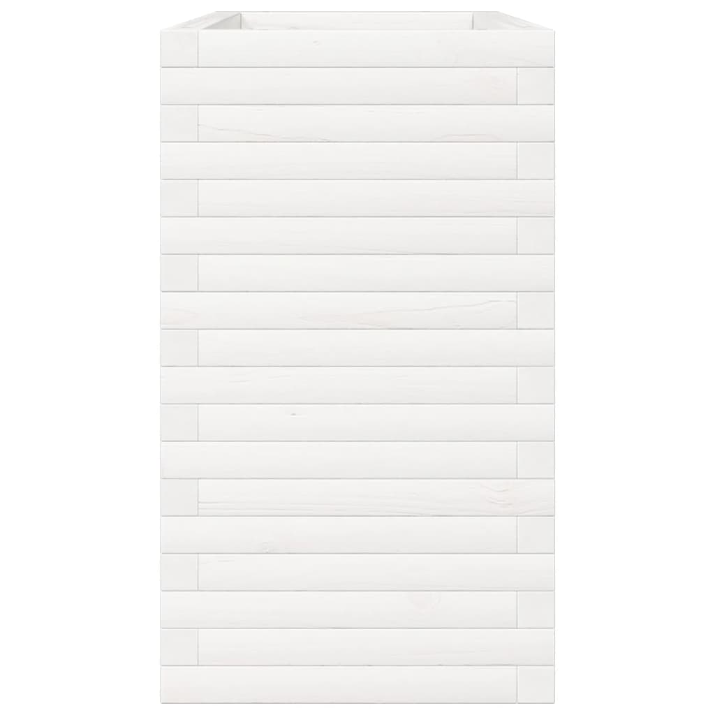 Odlingslåda vit 90x40x68,5 cm massiv furu