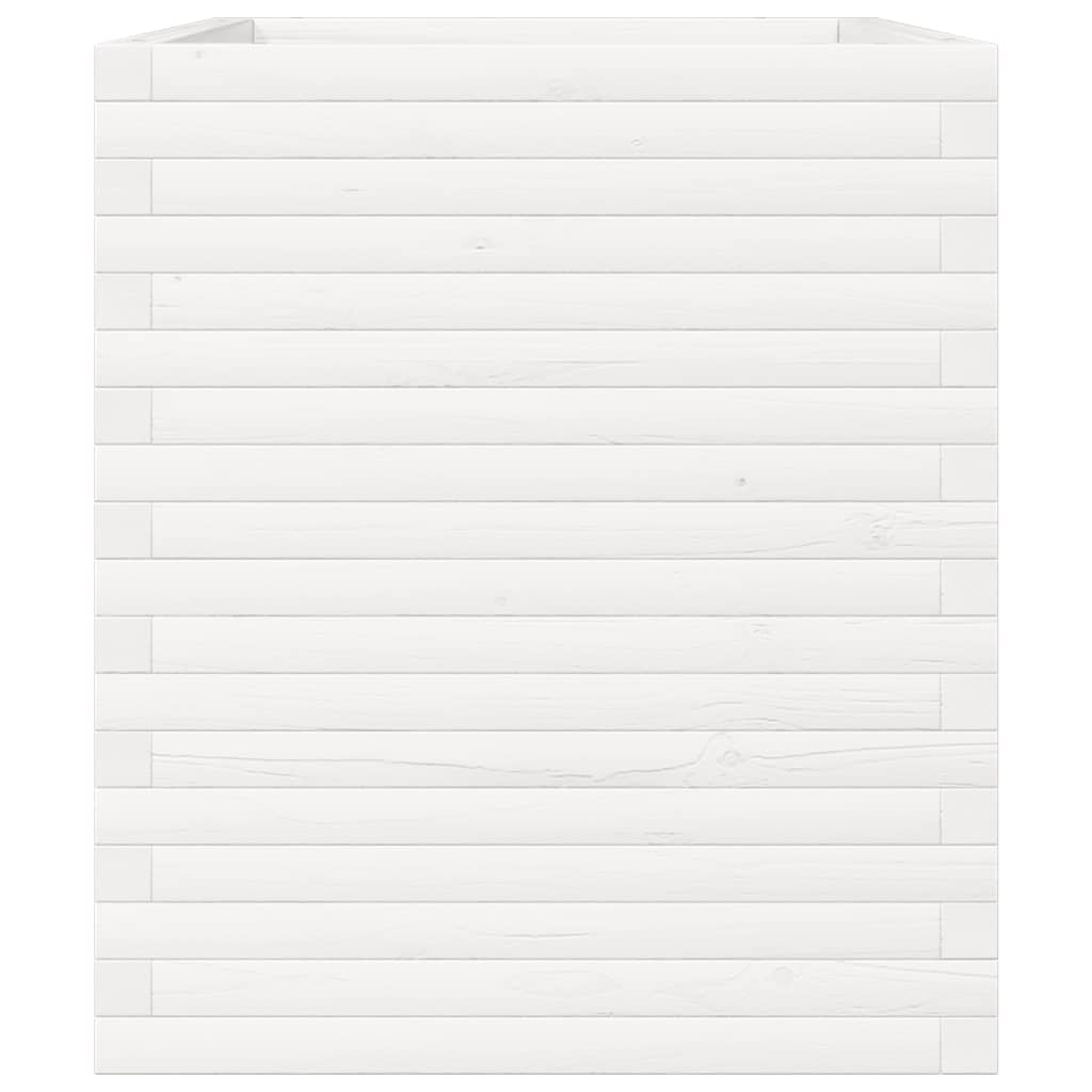 Odlingslåda vit 90x60x68,5 cm massiv furu