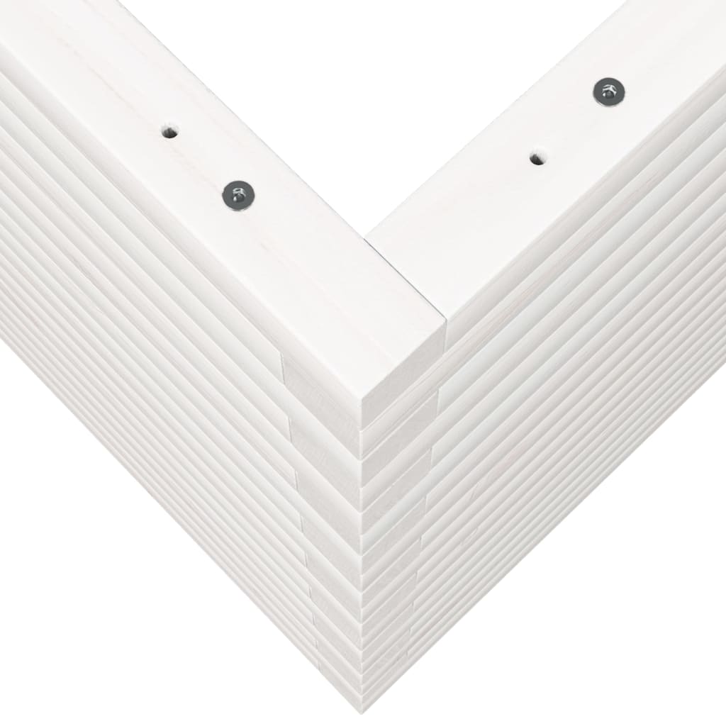 Odlingslåda vit 90x60x68,5 cm massiv furu