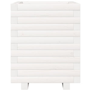 Odlingslådor vit 40x40x49,5 cm massiv furu