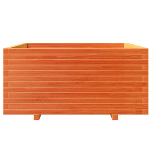 Odlingslåda vaxbrun 100x100x49,5 cm massiv furu
