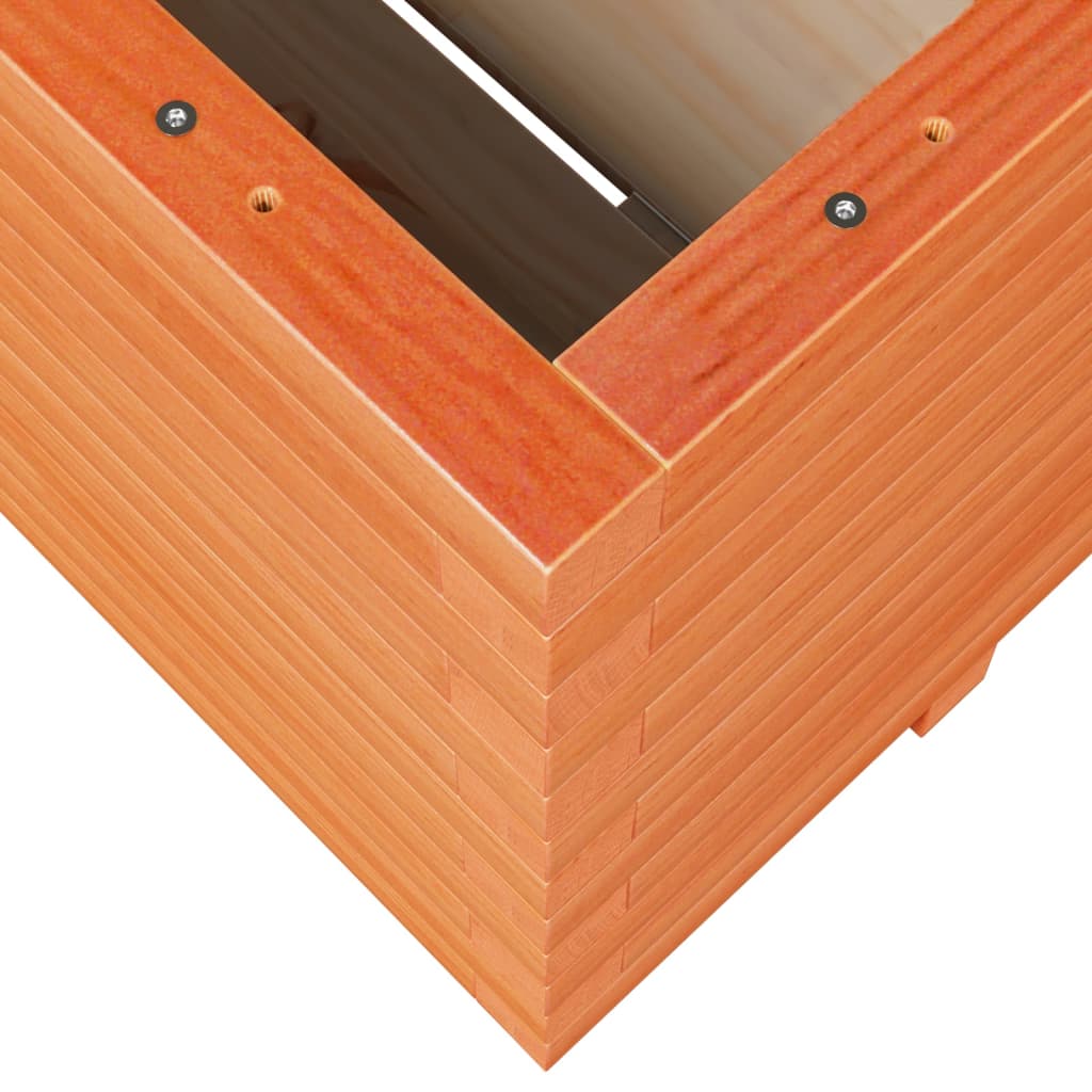 Odlingslåda vaxbrun 100x100x49,5 cm massiv furu