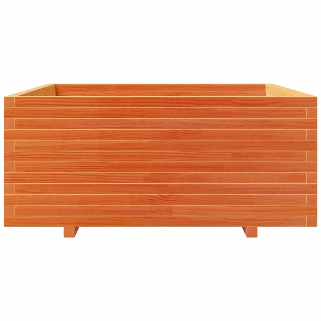 Odlingslåda vaxbrun 110x110x49,5 cm massiv furu