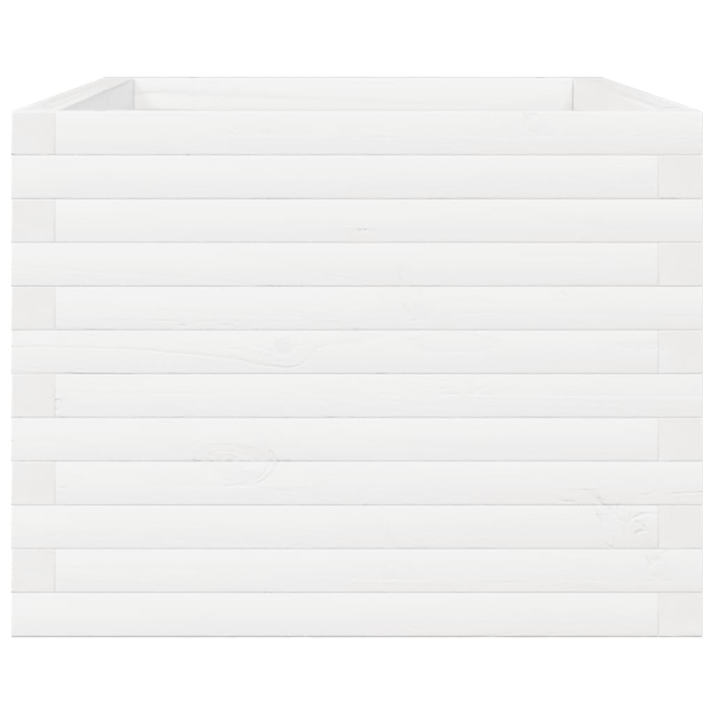 Odlingslåda vit 110x60x49,5 cm massiv furu
