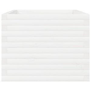 Odlingslåda vit 110x60x49,5 cm massiv furu