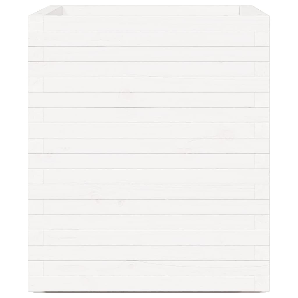 Odlingslåda vit 60x60x72,5 cm massiv furu