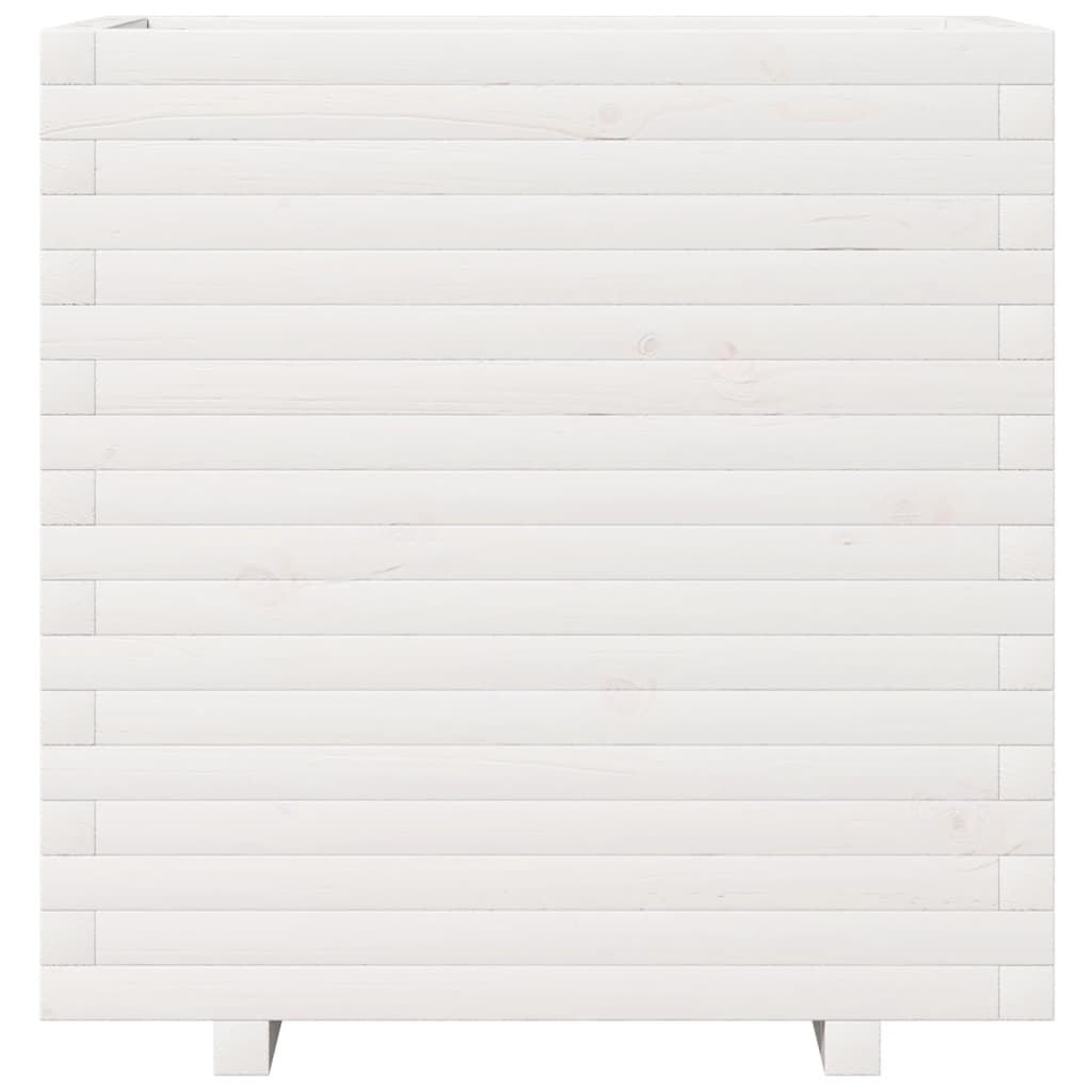 Odlingslåda vit 70x40x72,5 cm massiv furu