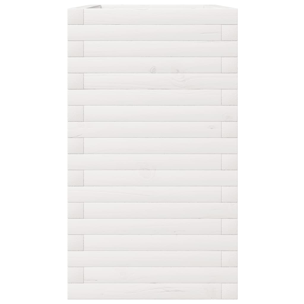 Odlingslåda vit 90x40x72,5 cm massiv furu