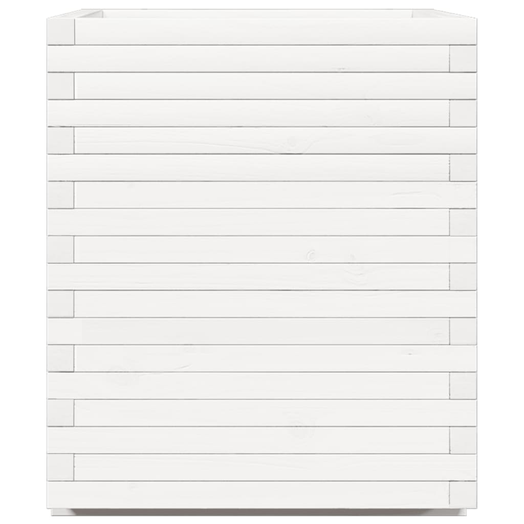 Odlingslåda vit 90x60x72,5 cm massiv furu