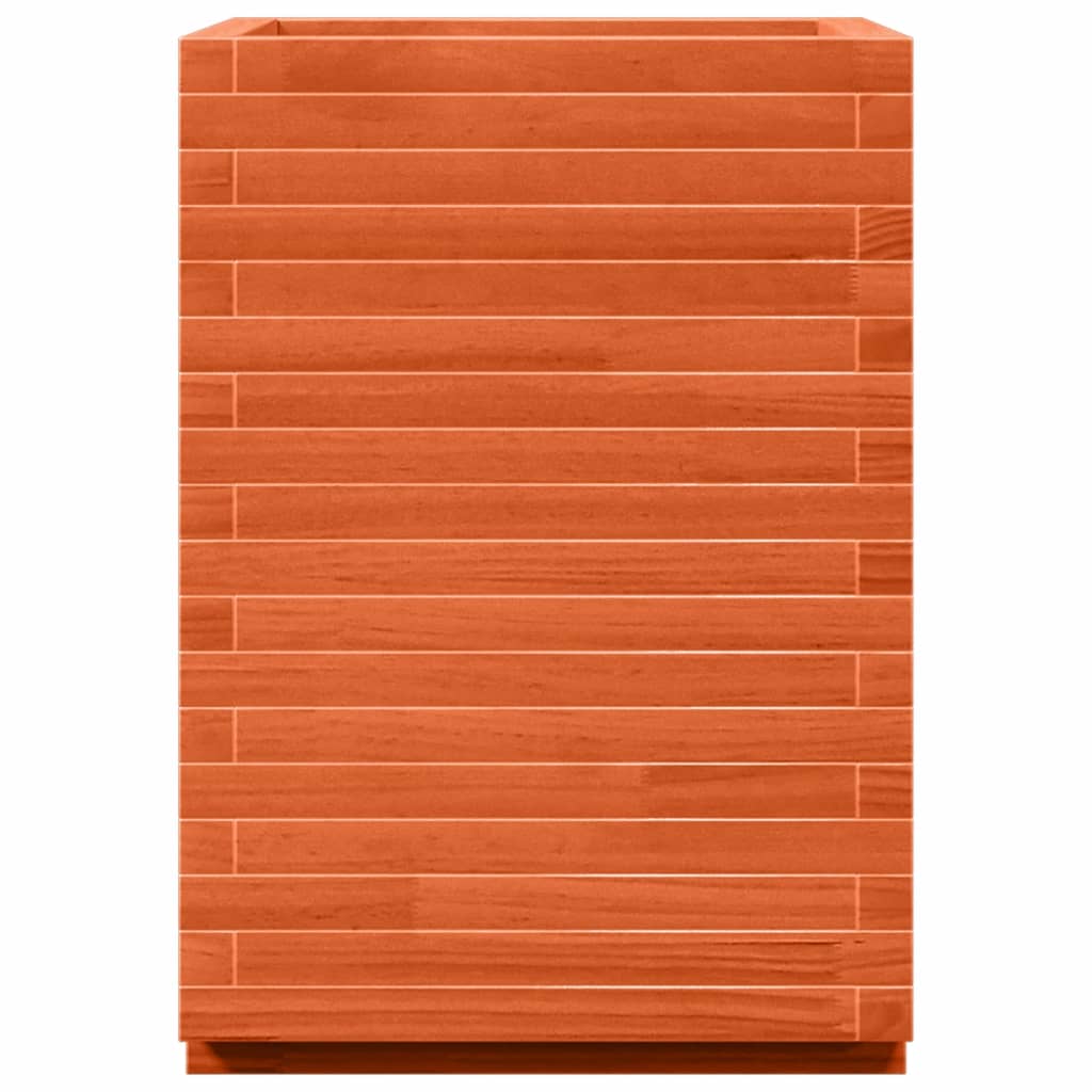 Odlingslåda vaxbrun 50x50x72 cm massiv furu