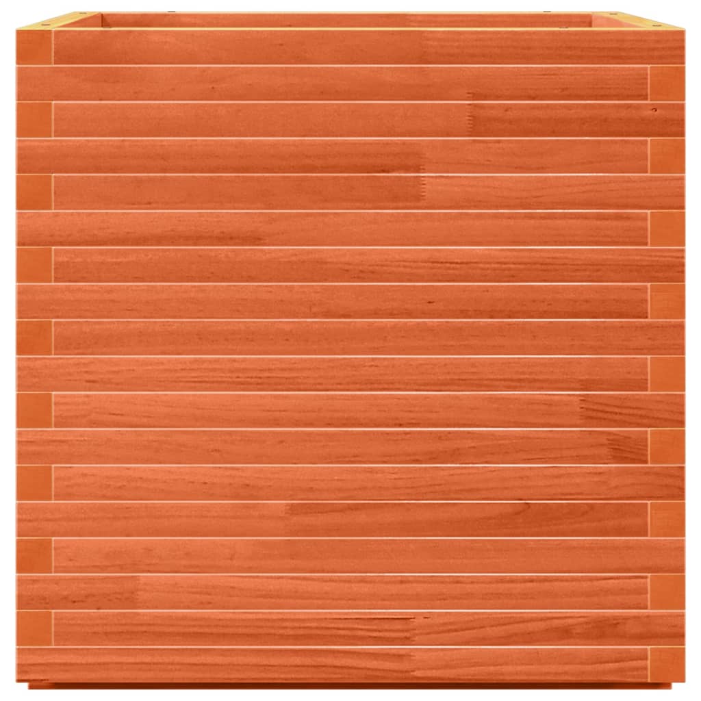Odlingslåda vaxbrun 70x70x72 cm massiv furu