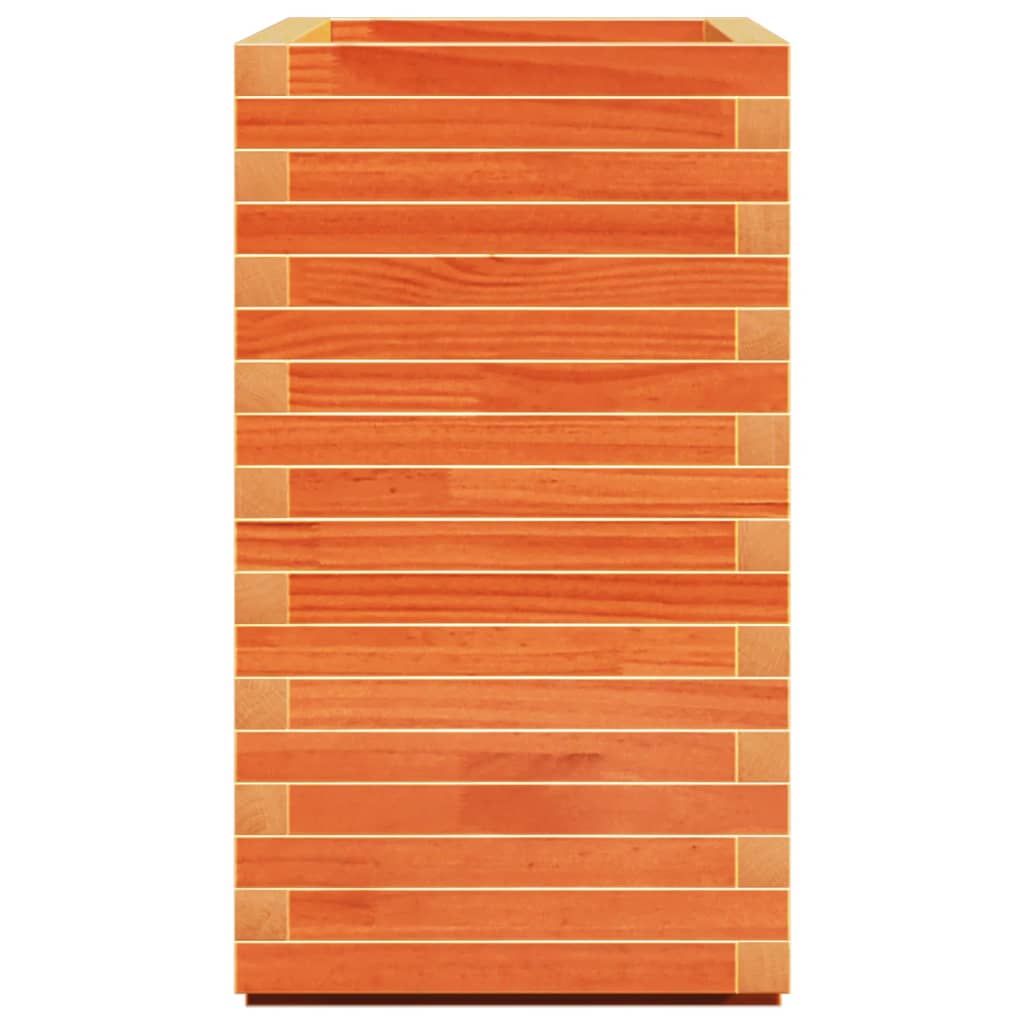 Odlingslåda vaxbrun 70x40x72 cm massiv furu