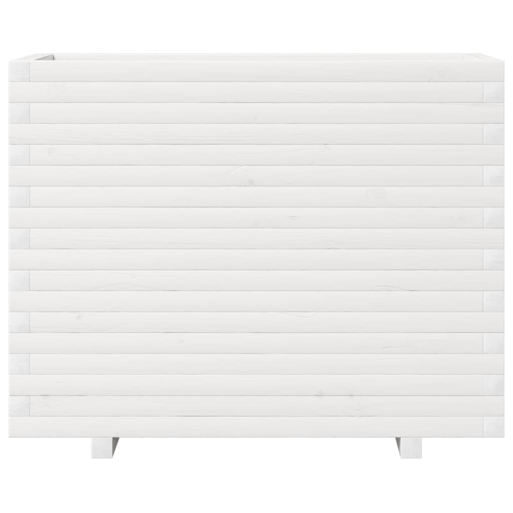 Odlingslåda 90x40x72 cm vit massiv furu