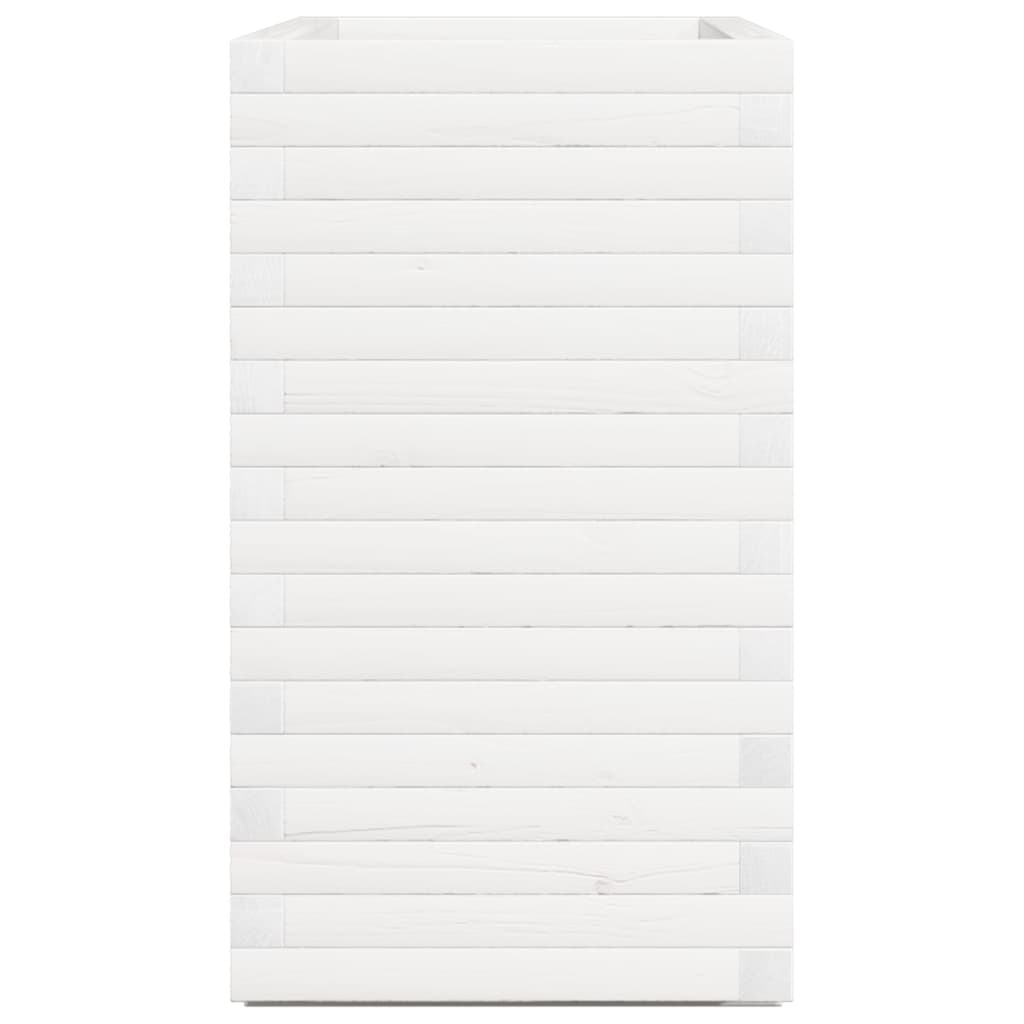 Odlingslåda 90x40x72 cm vit massiv furu