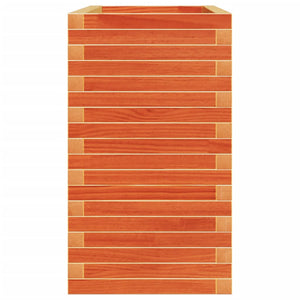 Odlingslåda vaxbrun 110x40x72 cm massiv furu