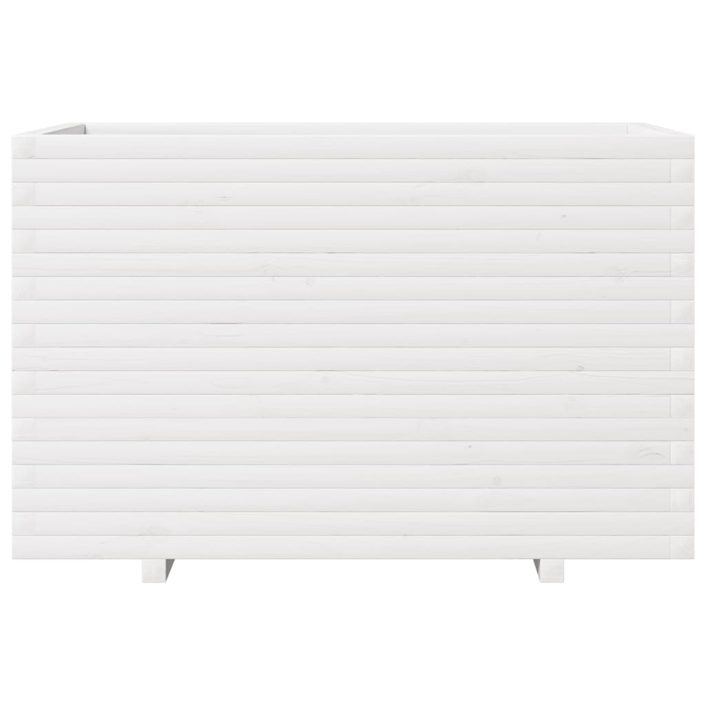 Odlingslåda 110x60x72 cm vit massiv furu