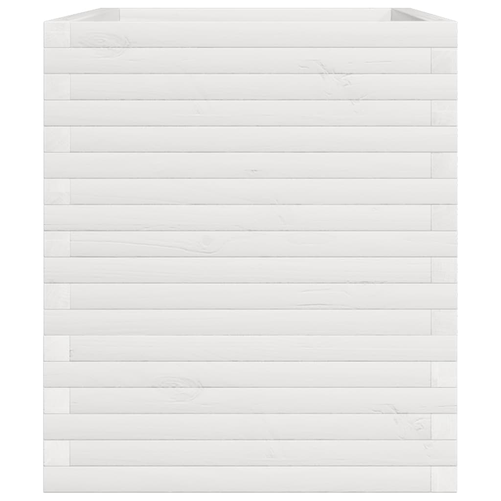 Odlingslåda 110x60x72 cm vit massiv furu