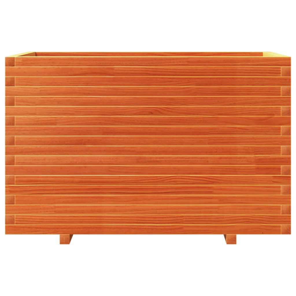Odlingslåda vaxbrun 110x60x72 cm massiv furu