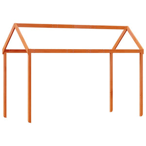 Våningssäng med tak vaxad brun 90x200 cm massiv furu