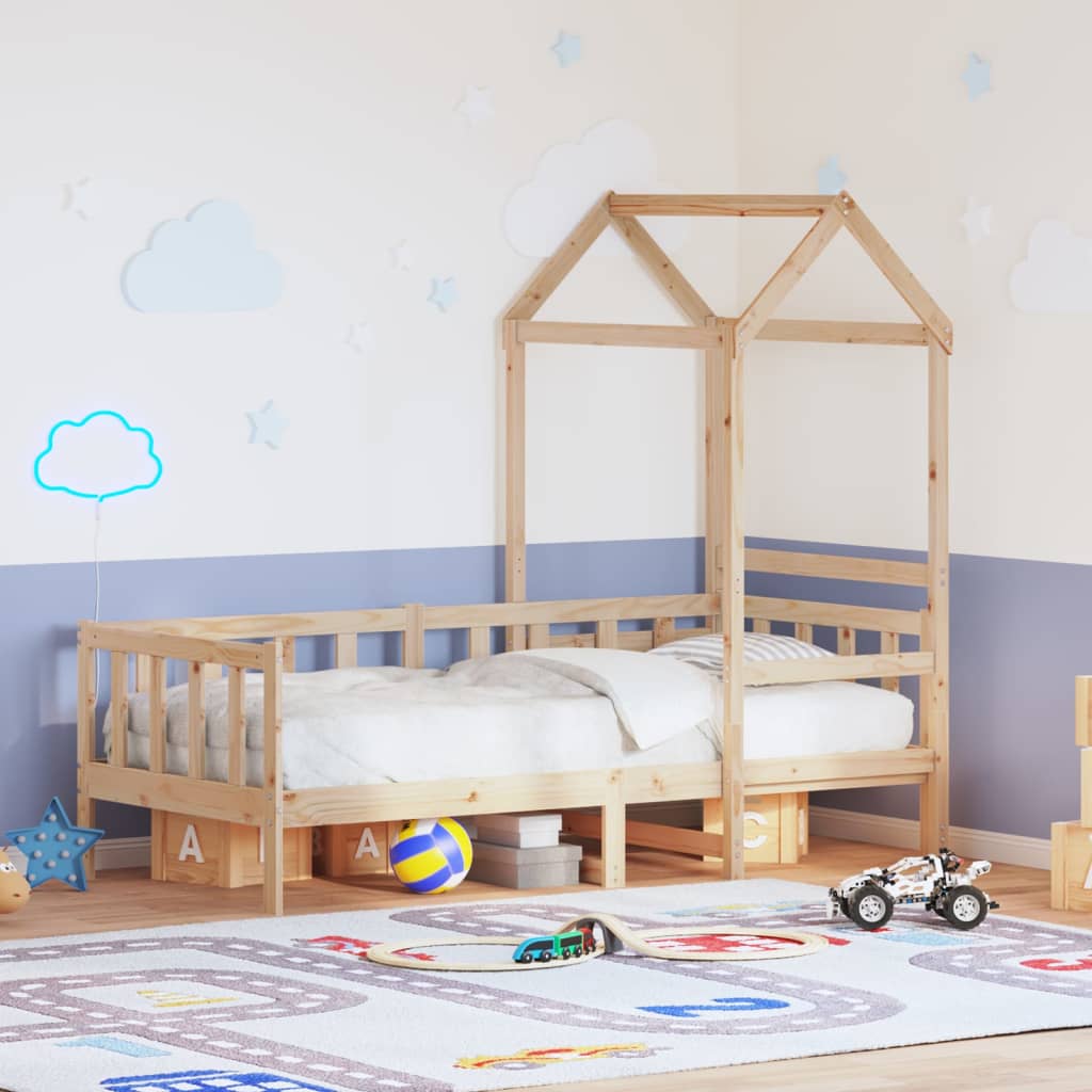 Dagbädd med tak 80x200 cm massiv furu