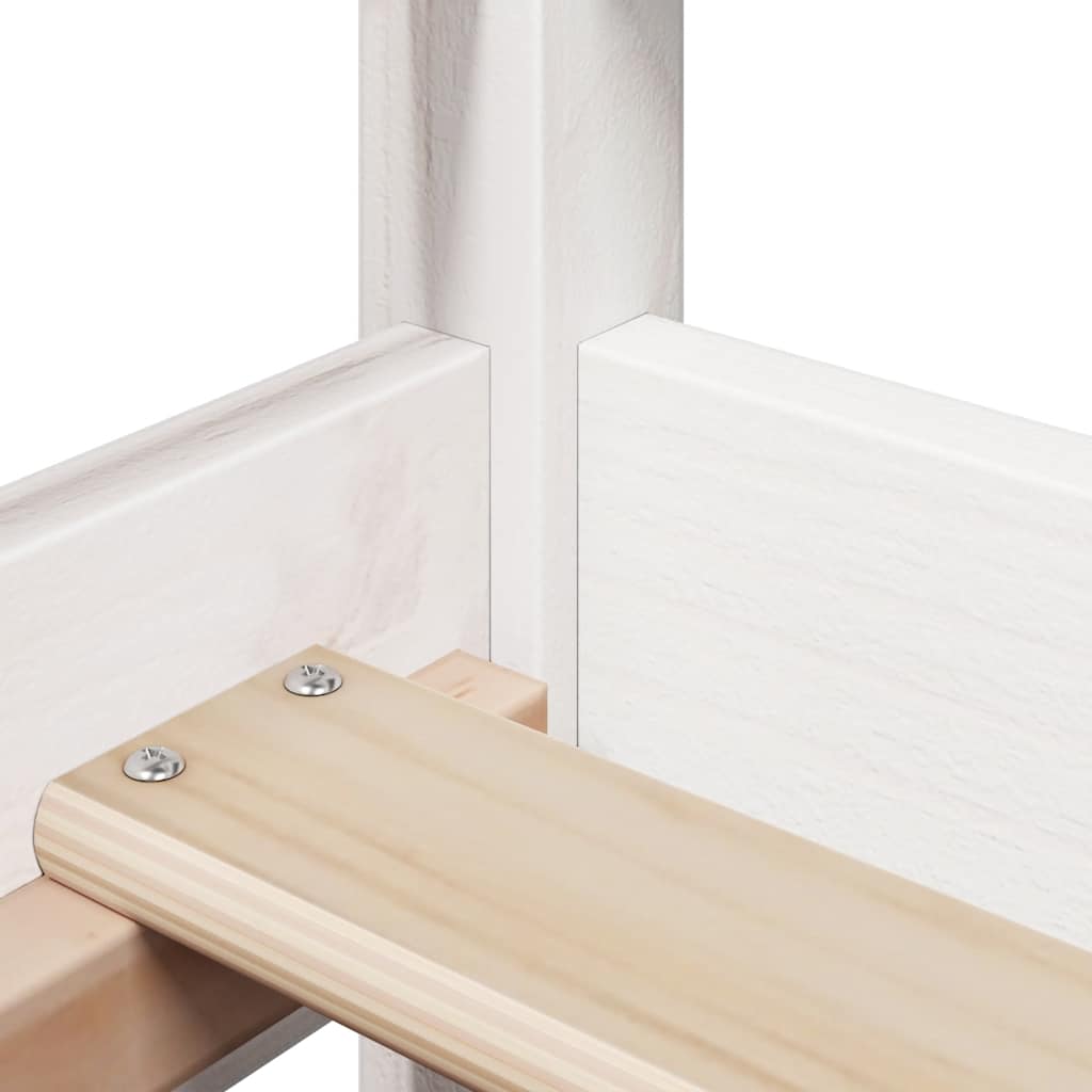 Dagbädd med tak vit 80x200 cm massiv furu