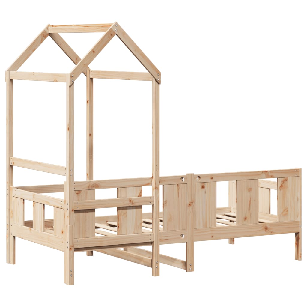 Dagbädd med tak 90x200 cm massiv furu