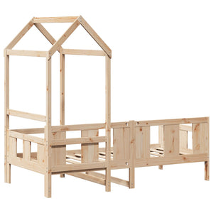 Dagbädd med tak 90x200 cm massiv furu