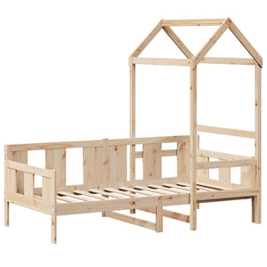 Dagbädd med tak 80x200 cm massiv furu