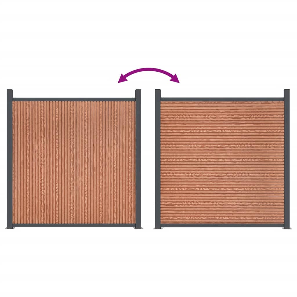 Staketpanel brun 872x186 cm WPC