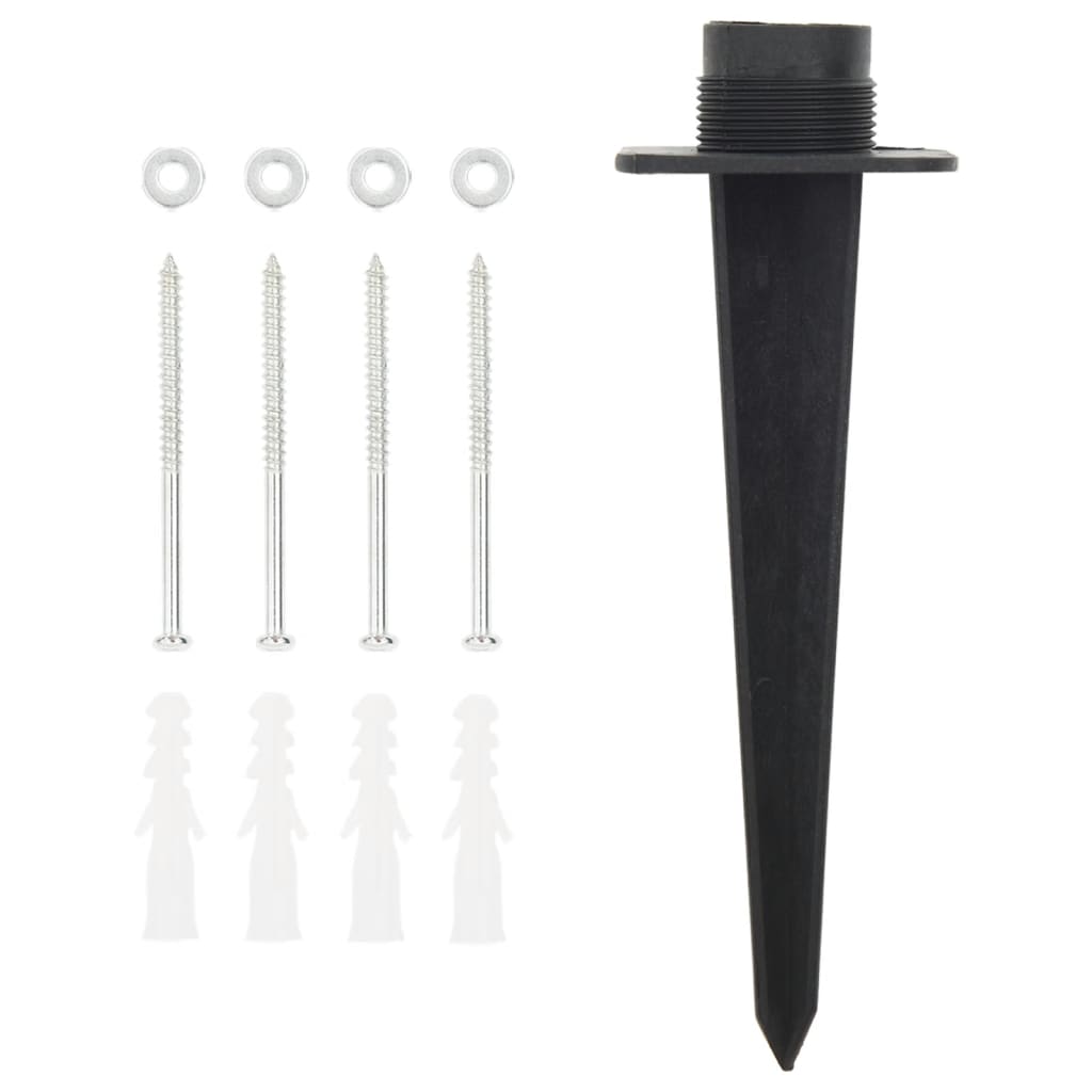 Utomhusuttag med spett 2-vägs svart&grönt 15,5x11x24 cm