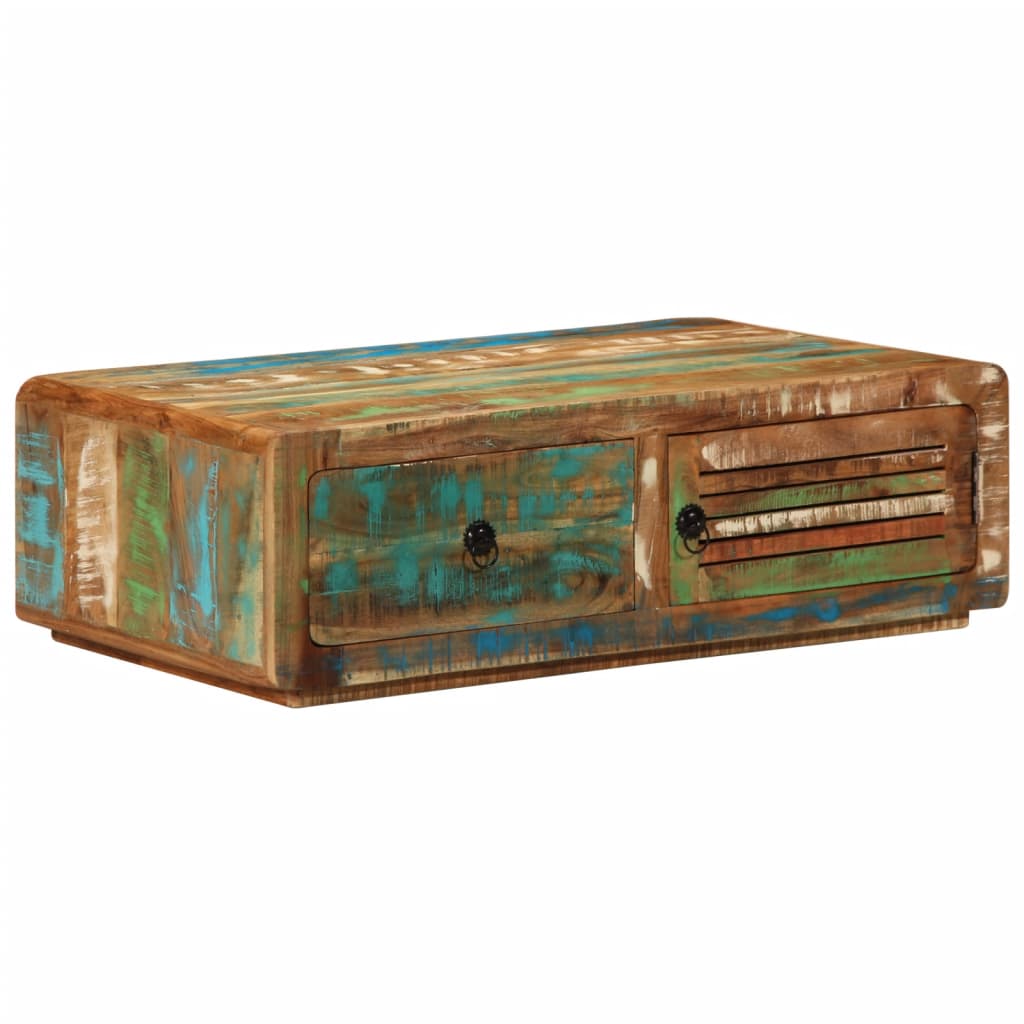 Soffbord 89x55x29 cm massivt återvunnet trä