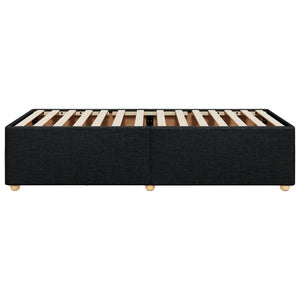 Sängram utan madrass svart 90x190cm tyg