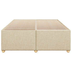 Sängram utan madrass gräddvit 160x200 cm tyg