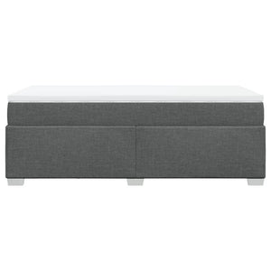 Ramsäng med madrass mörkgrå 80x200 cm tyg