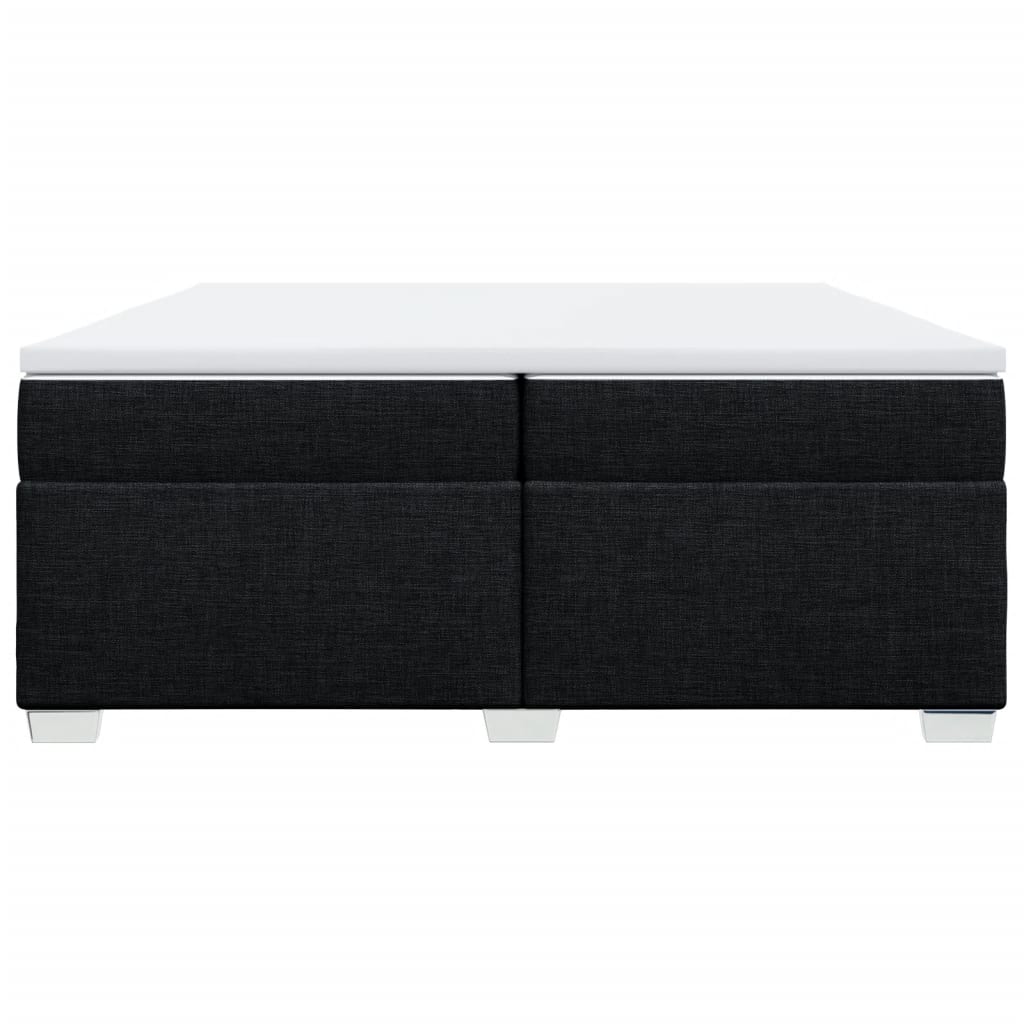 Ramsäng med madrass svart 200x200 cm tyg